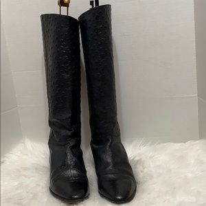 Vintage Ostrich knee high boots